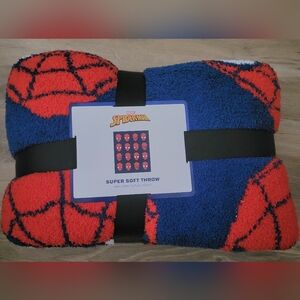 Super Soft Spiderman Plush Throw Blanket - Red and Blue